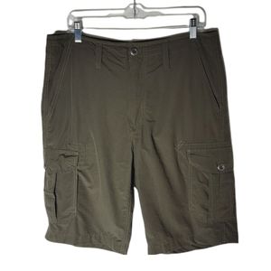 Univibe men’s cargo shorts size 34 olive green utility pocket casual